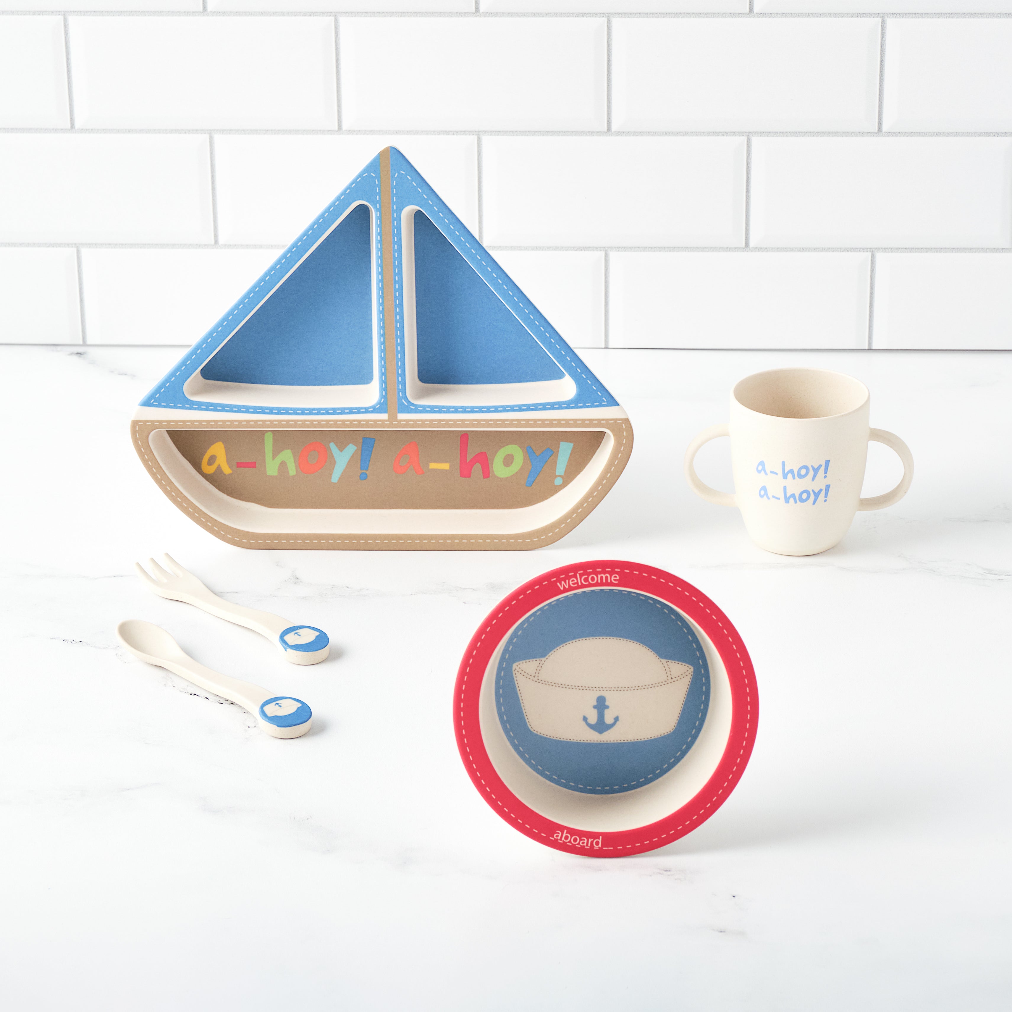 Sailboat Shaped Dinner Set by Bamboozle Home