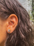 Raw Moonstone Stud Earrings