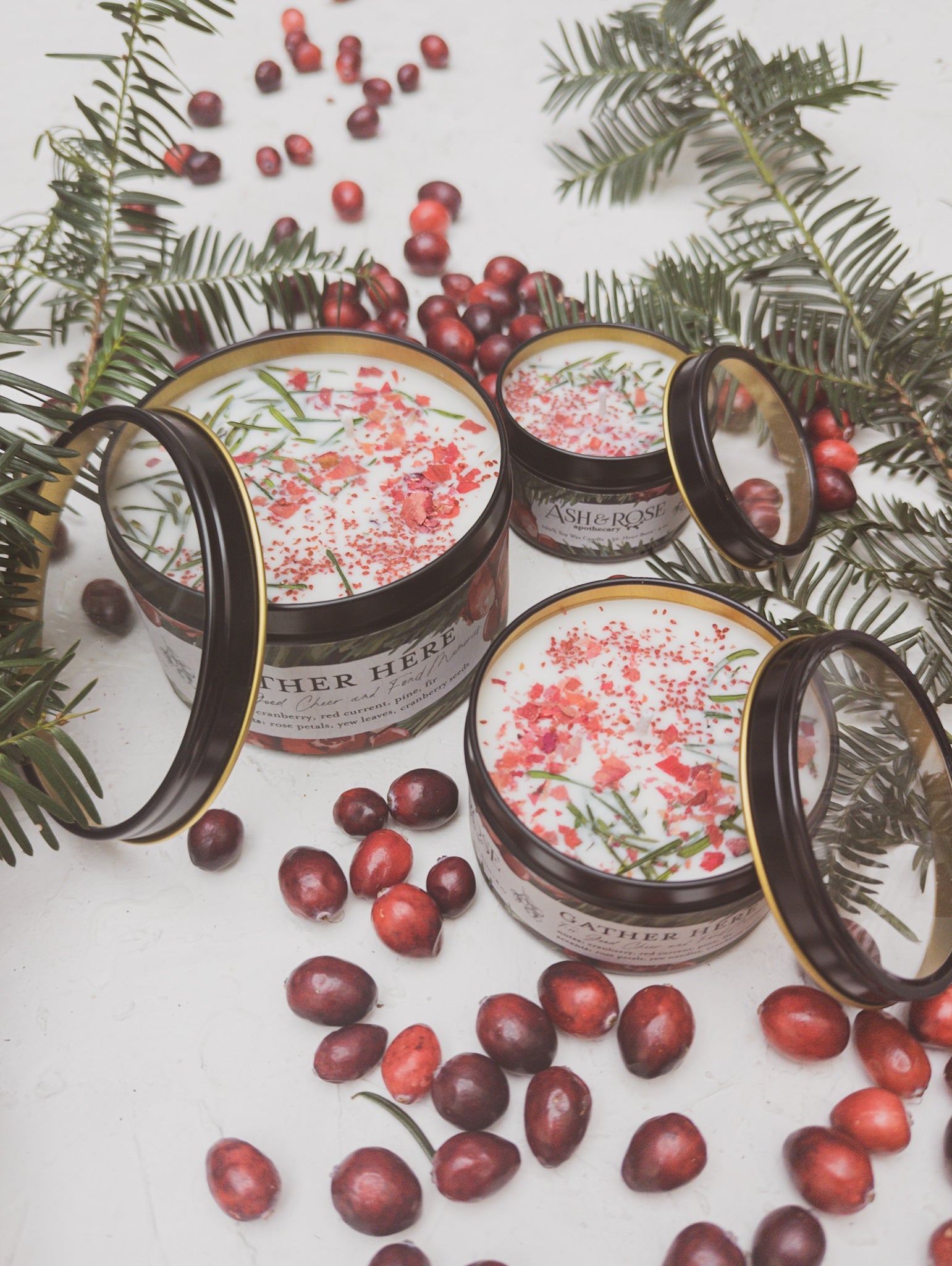 GATHER HERE Cranberry Pine Candle