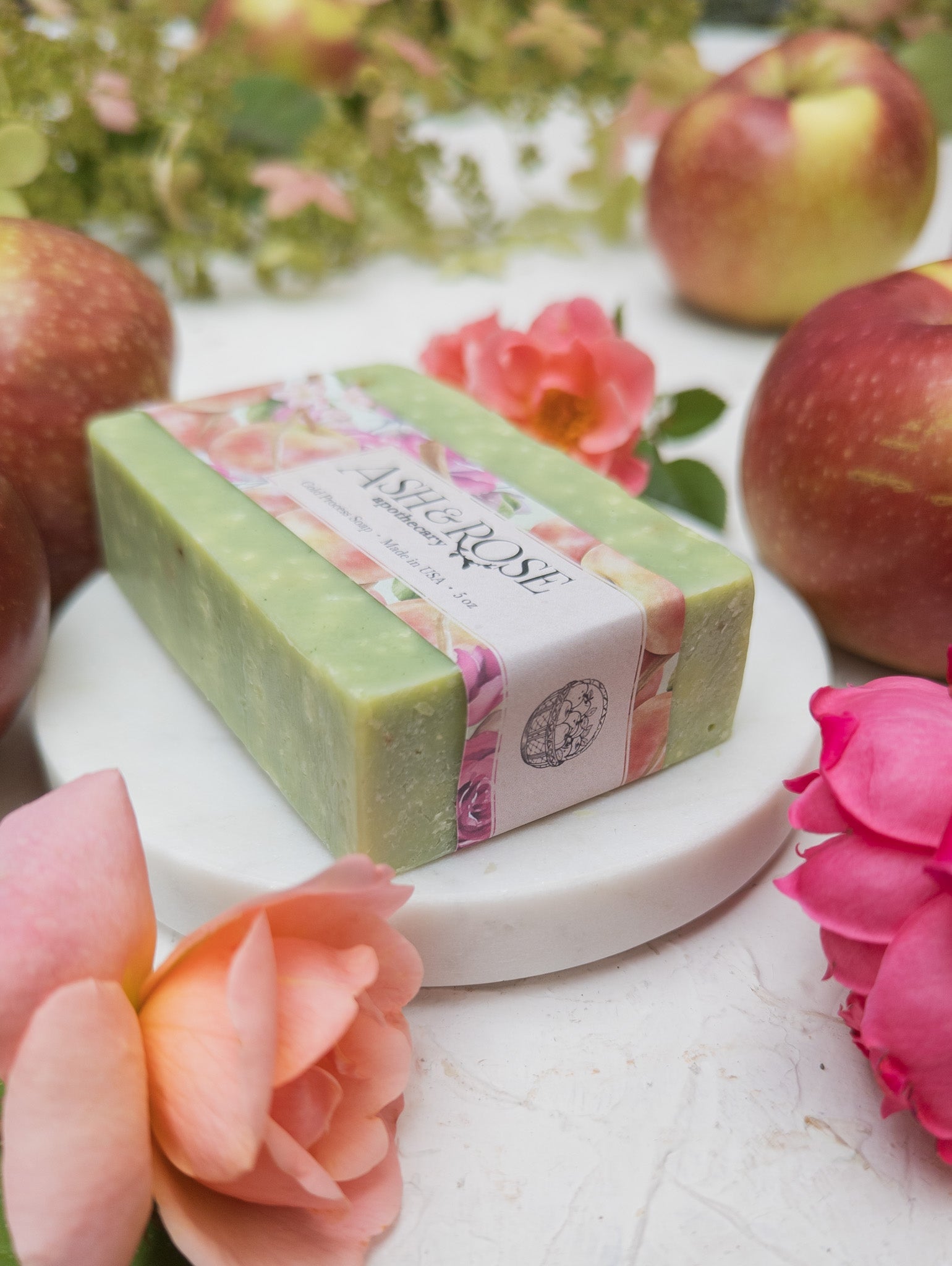 Apple Rose Soap Scrub Bar