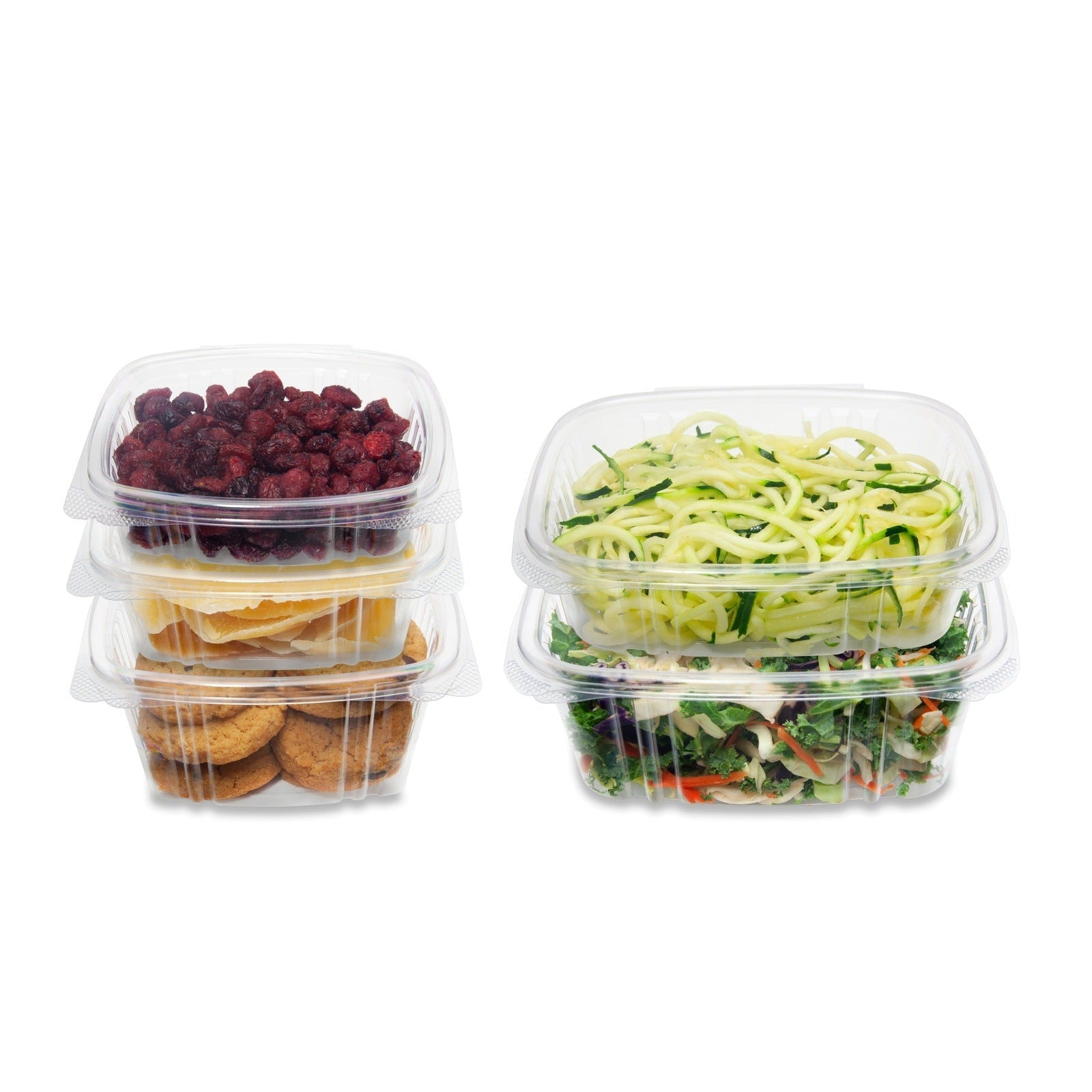 16-Ounce Clear PLA Hinged Rectangular Deli Container,300-Count Case