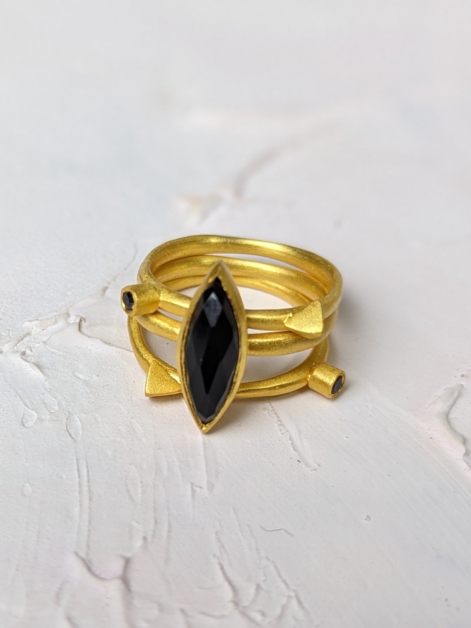 Onyx Spike Stacking Ring - FINAL SALE