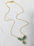 Three-Pronged Raw Apatite Gold Necklace