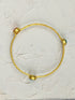 Three Gems Gold Bangle