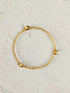 Three Gems Gold Bangle