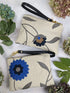 Blue Poppy Wristlet Purse