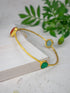 Three Gems Gold Bangle